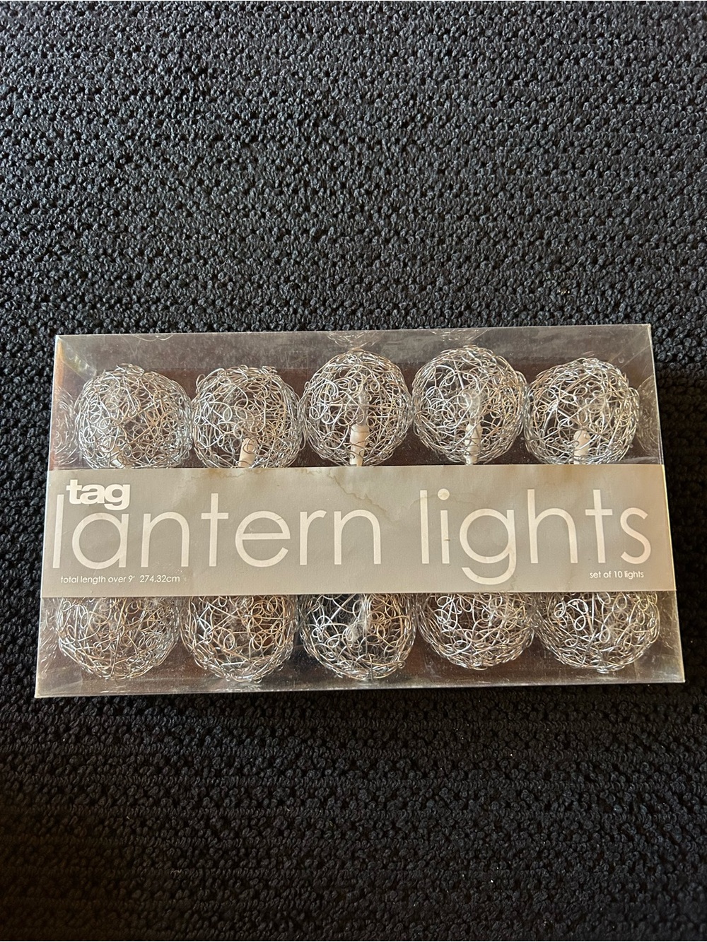Tag Silver Wire Lantern String Lights -